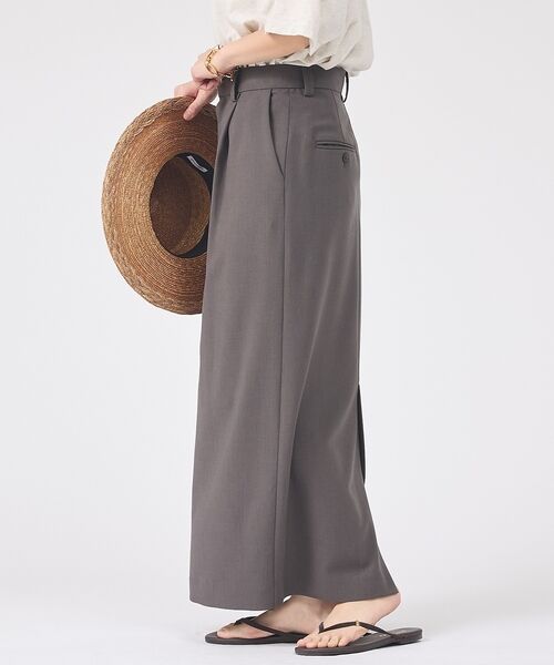 Rouge vif la cle / ルージュ・ヴィフ ラクレ ロング・マキシ丈スカート | 【セットアップ対応】リネン混タイトスカート【予約】 | 詳細16