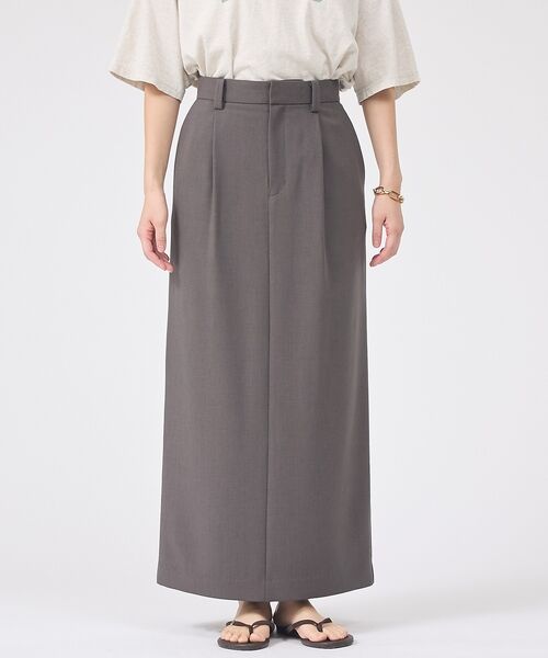 Rouge vif la cle / ルージュ・ヴィフ ラクレ ロング・マキシ丈スカート | 【セットアップ対応】リネン混タイトスカート【予約】 | 詳細22