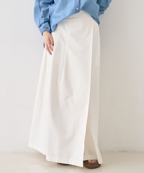 Rouge vif la cle / ルージュ・ヴィフ ラクレ ロング・マキシ丈スカート | タックグルカベルトマキシスカート【予約】（ホワイト）