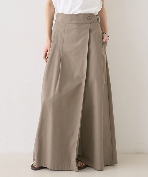 Rouge vif la cle / ルージュ・ヴィフ ラクレ ロング・マキシ丈スカート | タックグルカベルトマキシスカート【予約】（セージグリーン）