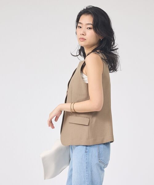 Rouge vif la cle / ルージュ・ヴィフ ラクレ ベスト | 【セットアップ対応】リネン混ジレ/ベスト【予約】 | 詳細15