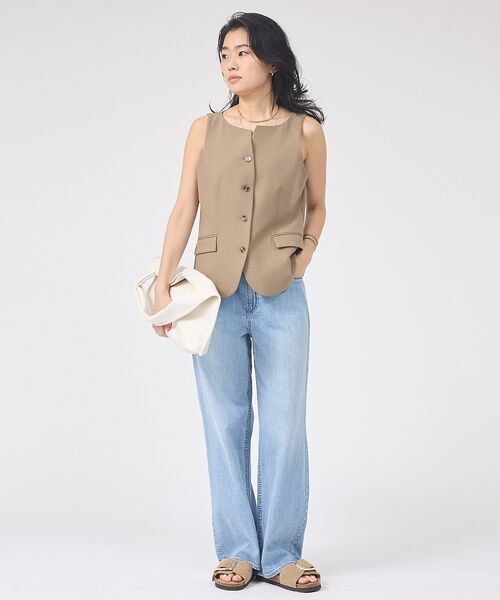 Rouge vif la cle / ルージュ・ヴィフ ラクレ ベスト | 【セットアップ対応】リネン混ジレ/ベスト【予約】 | 詳細17