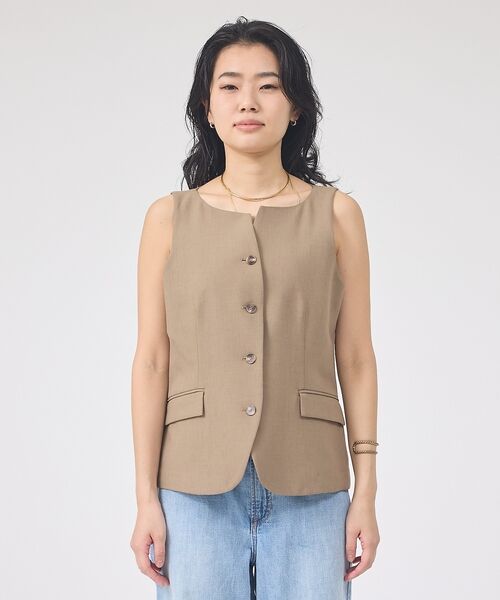 Rouge vif la cle / ルージュ・ヴィフ ラクレ ベスト | 【セットアップ対応】リネン混ジレ/ベスト【予約】 | 詳細21