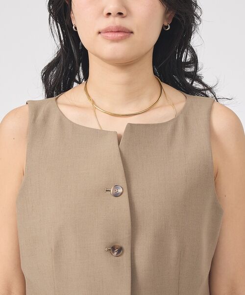 Rouge vif la cle / ルージュ・ヴィフ ラクレ ベスト | 【セットアップ対応】リネン混ジレ/ベスト【予約】 | 詳細24