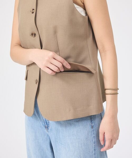 Rouge vif la cle / ルージュ・ヴィフ ラクレ ベスト | 【セットアップ対応】リネン混ジレ/ベスト【予約】 | 詳細26