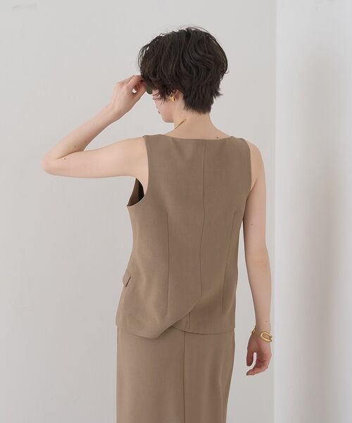 Rouge vif la cle / ルージュ・ヴィフ ラクレ ベスト | 【セットアップ対応】リネン混ジレ/ベスト【予約】 | 詳細6