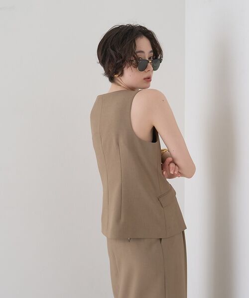 Rouge vif la cle / ルージュ・ヴィフ ラクレ ベスト | 【セットアップ対応】リネン混ジレ/ベスト【予約】 | 詳細7