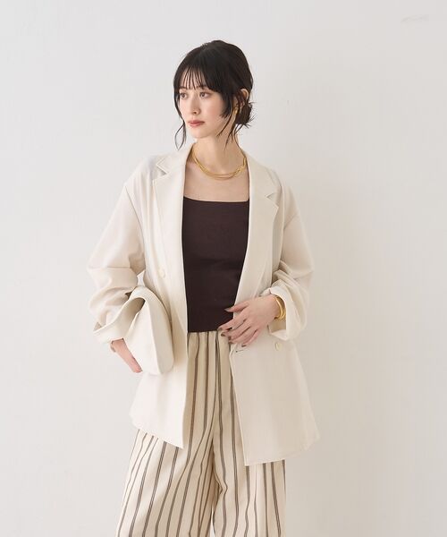 Rouge vif la cle / ルージュ・ヴィフ ラクレ テーラードジャケット | バスケットメッシュダブルジャケット【予約】 | 詳細2