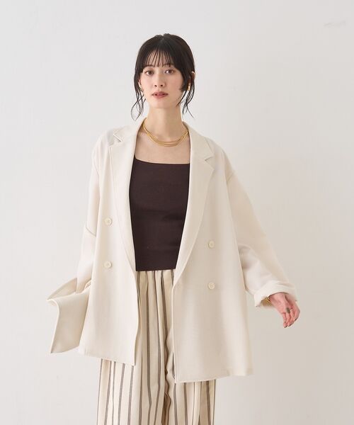 Rouge vif la cle / ルージュ・ヴィフ ラクレ テーラードジャケット | バスケットメッシュダブルジャケット【予約】 | 詳細3