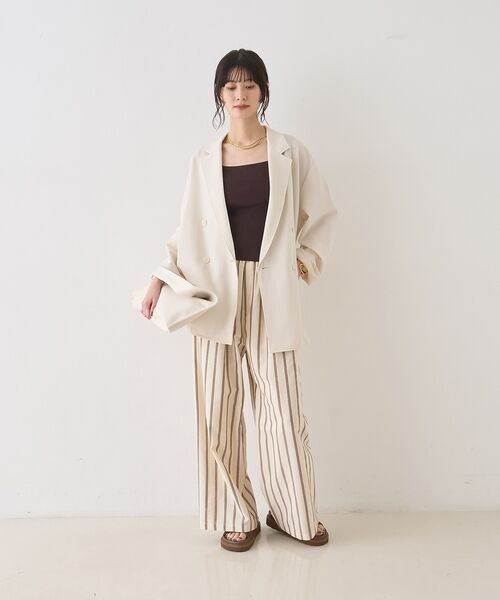 Rouge vif la cle / ルージュ・ヴィフ ラクレ テーラードジャケット | バスケットメッシュダブルジャケット【予約】 | 詳細9