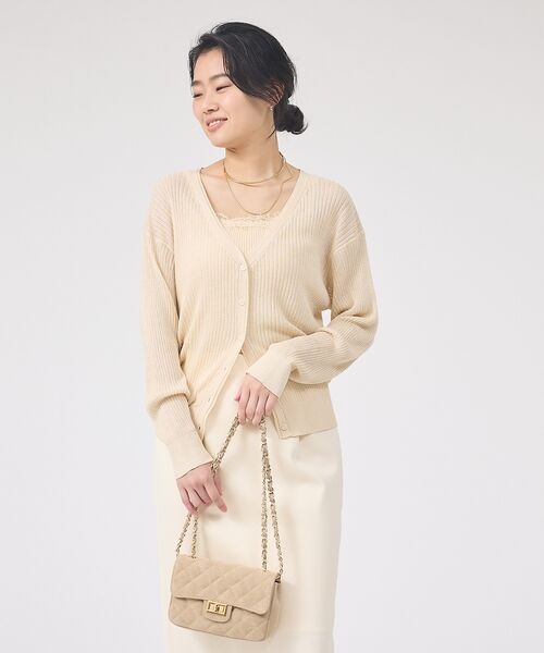 Rouge vif la cle / ルージュ・ヴィフ ラクレ カーディガン・ボレロ | 【一部店舗限定】レースキャミ付きニットアンサンブル/カーディガン【予約】 | 詳細5