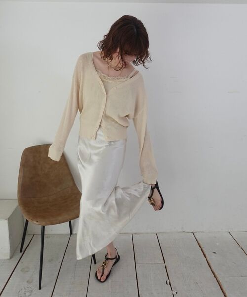 Rouge vif la cle / ルージュ・ヴィフ ラクレ カーディガン・ボレロ | 【一部店舗限定】レースキャミ付きニットアンサンブル/カーディガン【予約】 | 詳細8