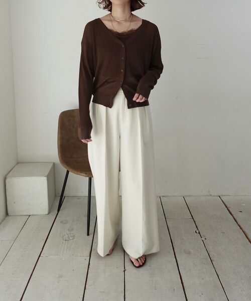 Rouge vif la cle / ルージュ・ヴィフ ラクレ カーディガン・ボレロ | 【一部店舗限定】レースキャミ付きニットアンサンブル/カーディガン【予約】 | 詳細27