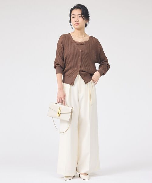 Rouge vif la cle / ルージュ・ヴィフ ラクレ カーディガン・ボレロ | 【一部店舗限定】レースキャミ付きニットアンサンブル/カーディガン【予約】 | 詳細28