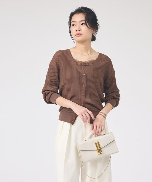 Rouge vif la cle / ルージュ・ヴィフ ラクレ カーディガン・ボレロ | 【一部店舗限定】レースキャミ付きニットアンサンブル/カーディガン【予約】 | 詳細21