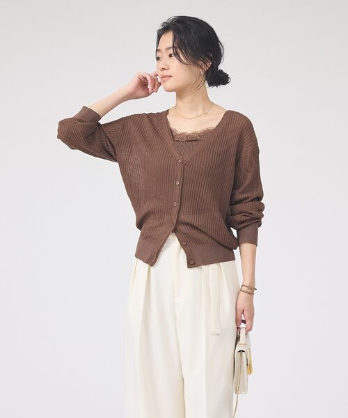 Rouge vif la cle / ルージュ・ヴィフ ラクレ カーディガン・ボレロ | 【一部店舗限定】レースキャミ付きニットアンサンブル/カーディガン【予約】 | 詳細22