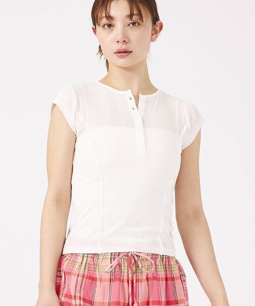 Rouge vif la cle / ルージュ・ヴィフ ラクレ Tシャツ | 【MILLER/ミラー】Light Prib Henly S/S Tee / ラ（オフホワイト）