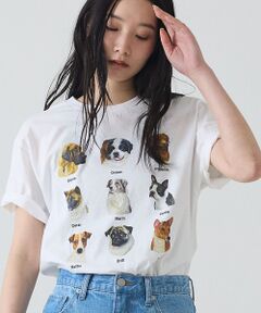 Rouge vif la cle / ルージュ・ヴィフ ラクレ Tシャツ | 【JERZEES/ジャージーズ】9DOGS半袖Tシャツ/犬/半袖【WEB限定】【