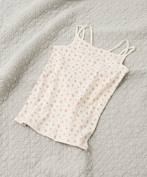 Rouge vif la cle / ルージュ・ヴィフ ラクレ キャミソール・チューブトップ | 【JEMORGAN/ジェーイーモーガン】花柄キャミソール/JG751-59S/花（レッド）