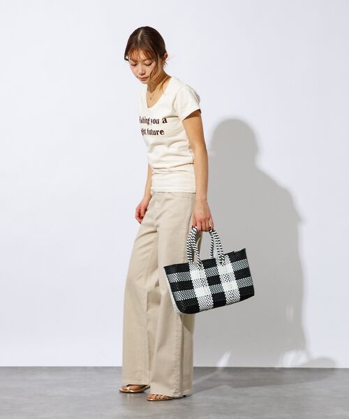 Rouge vif la cle / ルージュ・ヴィフ ラクレ かごバック | 【MOON BIRD/ムーンバード】手編みのメルカドバッグ横長M/かごバッグ/格 | 詳細12