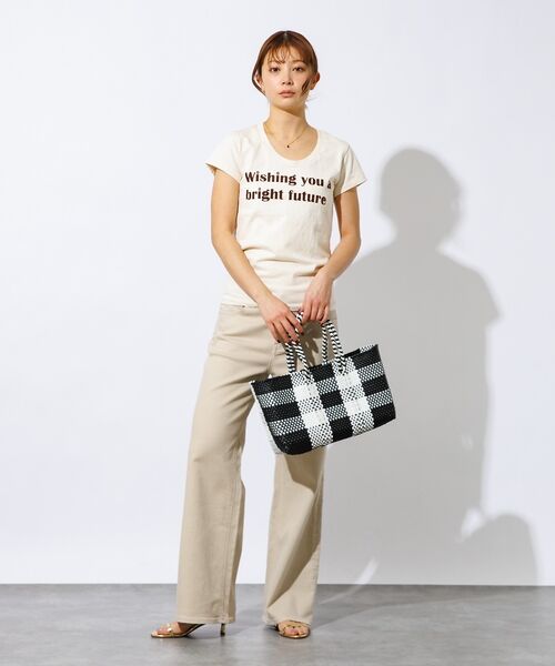 Rouge vif la cle / ルージュ・ヴィフ ラクレ かごバック | 【MOON BIRD/ムーンバード】手編みのメルカドバッグ横長M/かごバッグ/格 | 詳細13