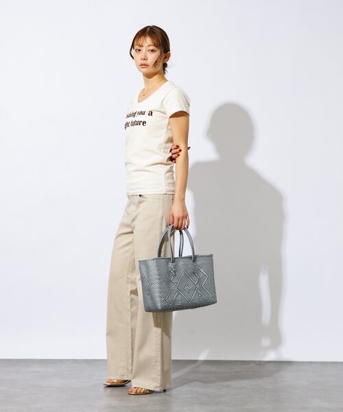 Rouge vif la cle / ルージュ・ヴィフ ラクレ かごバック | 【MOON BIRD/ムーンバード】手編みのメルカドバッグ横長Ｍ/かごバッグ/軽 | 詳細1