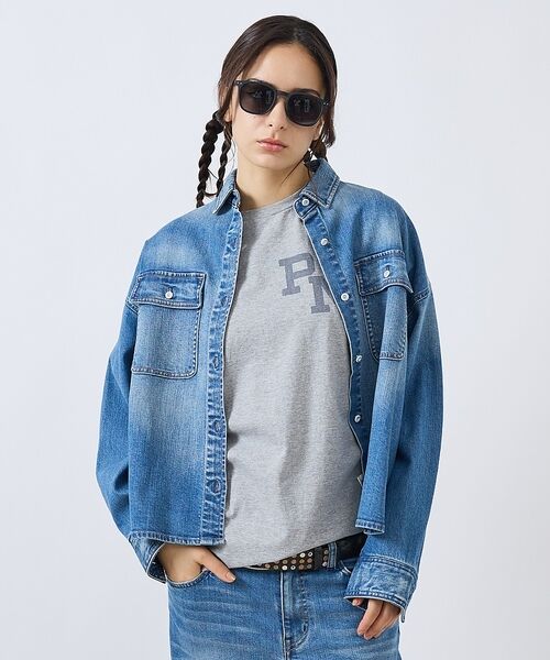 Rouge vif la cle / ルージュ・ヴィフ ラクレ ブルゾン | 【Healthy denim / ヘルシーデニム】Almond/デニムシャツ/【 | 詳細1