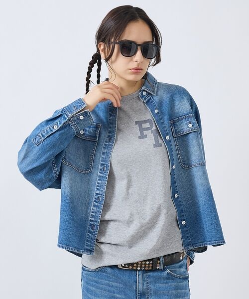 Rouge vif la cle / ルージュ・ヴィフ ラクレ ブルゾン | 【Healthy denim / ヘルシーデニム】Almond/デニムシャツ/【 | 詳細2