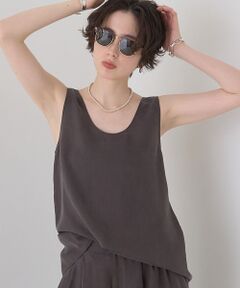 Rouge vif la cle / ルージュ・ヴィフ ラクレ シャツ・ブラウス | キュプラフィブリルUネックノースリーブブラウス/ジレ【予約】