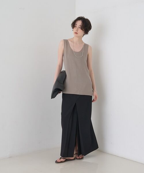 Rouge vif la cle / ルージュ・ヴィフ ラクレ シャツ・ブラウス | キュプラフィブリルUネックノースリーブブラウス/ジレ【予約】 | 詳細11