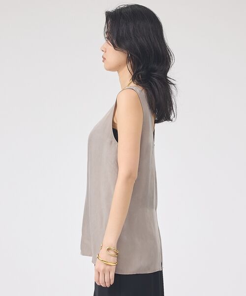 Rouge vif la cle / ルージュ・ヴィフ ラクレ シャツ・ブラウス | キュプラフィブリルUネックノースリーブブラウス/ジレ【予約】 | 詳細19