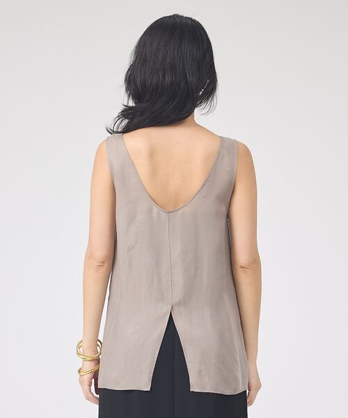 Rouge vif la cle / ルージュ・ヴィフ ラクレ シャツ・ブラウス | キュプラフィブリルUネックノースリーブブラウス/ジレ【予約】 | 詳細20