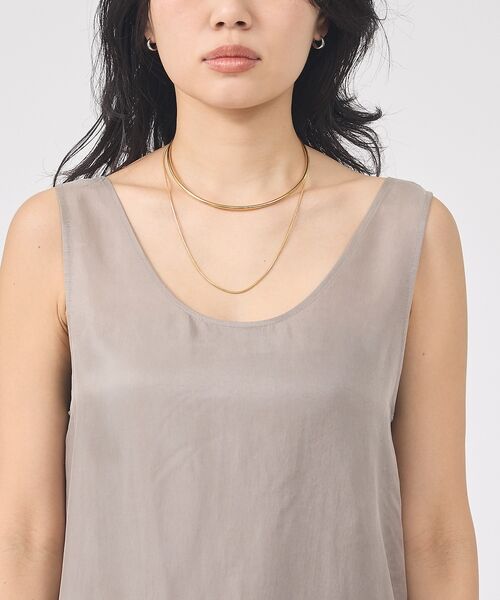 Rouge vif la cle / ルージュ・ヴィフ ラクレ シャツ・ブラウス | キュプラフィブリルUネックノースリーブブラウス/ジレ【予約】 | 詳細21