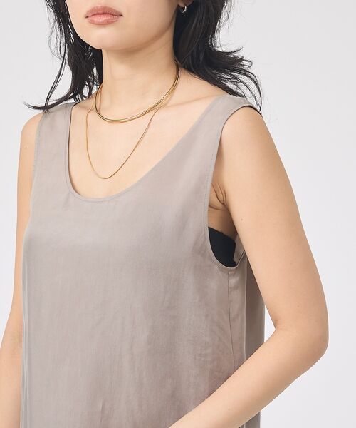 Rouge vif la cle / ルージュ・ヴィフ ラクレ シャツ・ブラウス | キュプラフィブリルUネックノースリーブブラウス/ジレ【予約】 | 詳細22