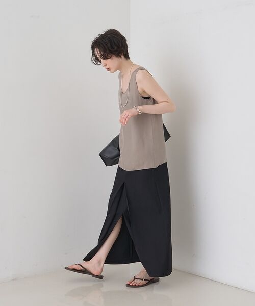 Rouge vif la cle / ルージュ・ヴィフ ラクレ シャツ・ブラウス | キュプラフィブリルUネックノースリーブブラウス/ジレ【予約】 | 詳細9