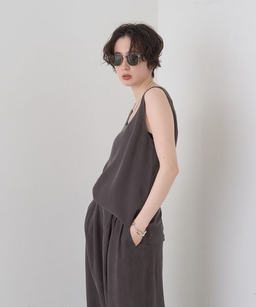 Rouge vif la cle / ルージュ・ヴィフ ラクレ シャツ・ブラウス | キュプラフィブリルUネックノースリーブブラウス/ジレ【予約】 | 詳細27