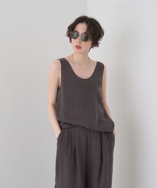 Rouge vif la cle / ルージュ・ヴィフ ラクレ シャツ・ブラウス | キュプラフィブリルUネックノースリーブブラウス/ジレ【予約】 | 詳細28