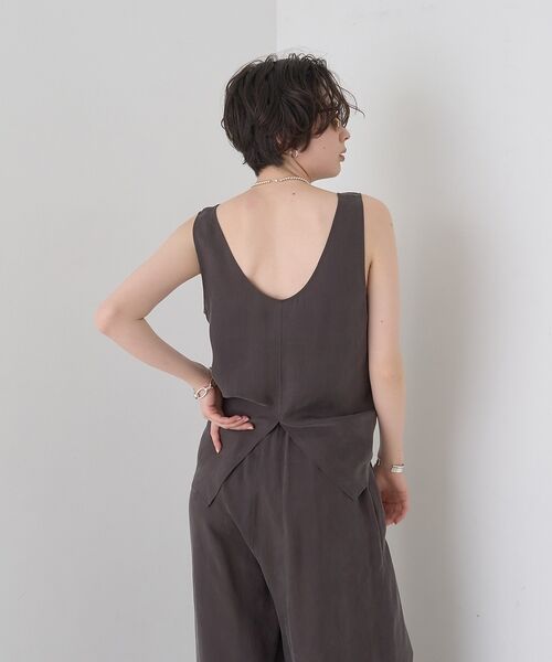 Rouge vif la cle / ルージュ・ヴィフ ラクレ シャツ・ブラウス | キュプラフィブリルUネックノースリーブブラウス/ジレ【予約】 | 詳細29