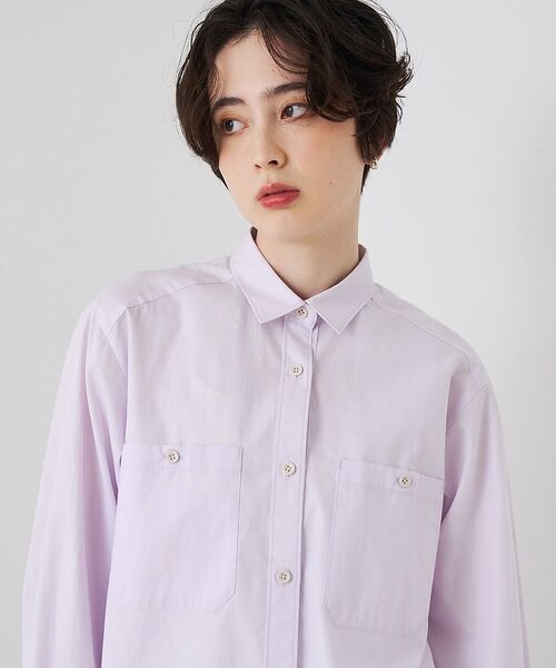 Rouge vif la cle / ルージュ・ヴィフ ラクレ シャツ・ブラウス | 【セットアップ対応】コットン胸ポケット付きシャツ【予約】 | 詳細14