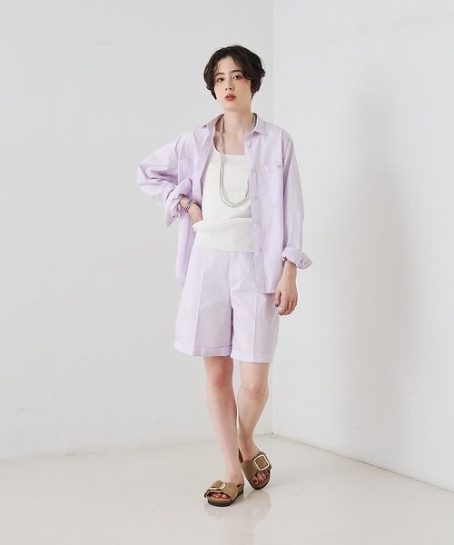 Rouge vif la cle / ルージュ・ヴィフ ラクレ シャツ・ブラウス | 【セットアップ対応】コットン胸ポケット付きシャツ【予約】 | 詳細7