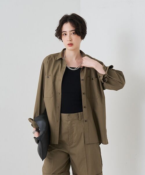 Rouge vif la cle / ルージュ・ヴィフ ラクレ シャツ・ブラウス | 【セットアップ対応】コットン胸ポケット付きシャツ【予約】 | 詳細17