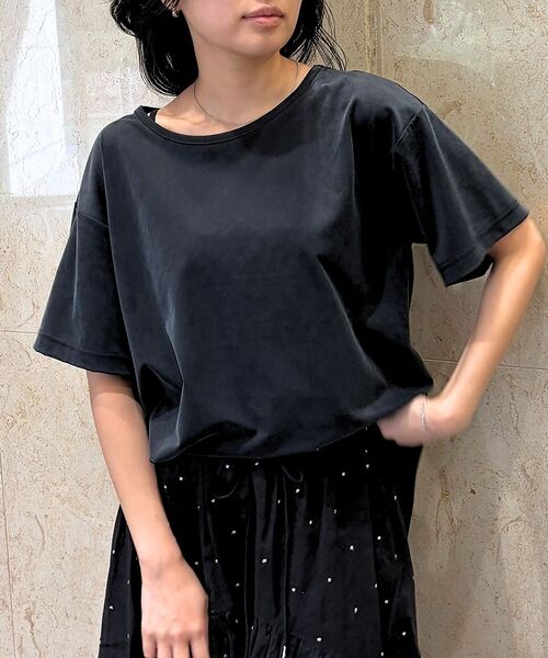 Rouge vif la cle / ルージュ・ヴィフ ラクレ Tシャツ | ヴィンテージキュプラジャージー半袖プルオーバー【予約】（ブラック）