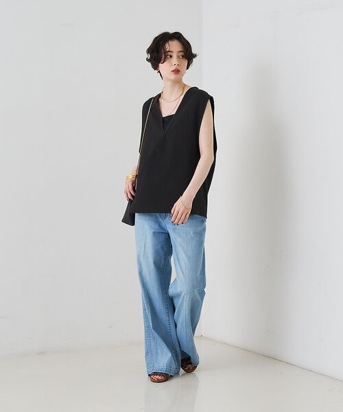 Rouge vif la cle / ルージュ・ヴィフ ラクレ ベスト | 【セットアップ対応】麻調ダブルクロスベスト/ジレ【予約】 | 詳細18