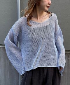 Rouge vif la cle / ルージュ・ヴィフ ラクレ ニット・セーター | 【定番人気】【2026SS新作】前後2WAYペーパーメッシュニットプルオーバー【