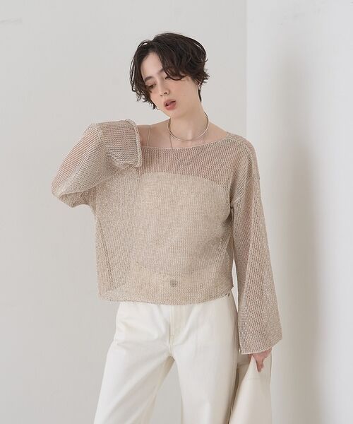 Rouge vif la cle / ルージュ・ヴィフ ラクレ ニット・セーター | 【定番人気】【2026SS新作】前後2WAYペーパーメッシュニットプルオーバー【 | 詳細3