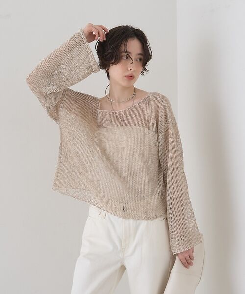 Rouge vif la cle / ルージュ・ヴィフ ラクレ ニット・セーター | 【定番人気】【2026SS新作】前後2WAYペーパーメッシュニットプルオーバー【 | 詳細4