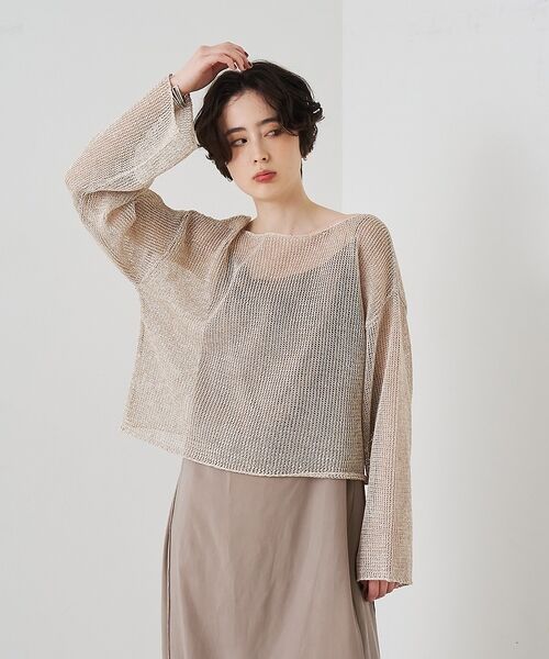 Rouge vif la cle / ルージュ・ヴィフ ラクレ ニット・セーター | 【定番人気】【2026SS新作】前後2WAYペーパーメッシュニットプルオーバー【 | 詳細7