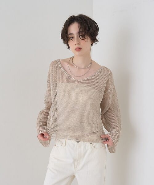 Rouge vif la cle / ルージュ・ヴィフ ラクレ ニット・セーター | 【定番人気】【2026SS新作】前後2WAYペーパーメッシュニットプルオーバー【 | 詳細9