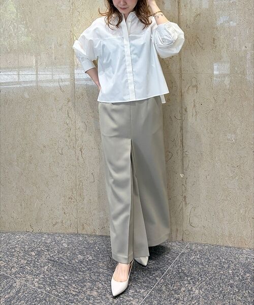 Rouge vif la cle / ルージュ・ヴィフ ラクレ ロング・マキシ丈スカート | 【防しわ】【梳毛調ストレッチ素材】ダブルタックフロントスリットタイトスカート【予 | 詳細10