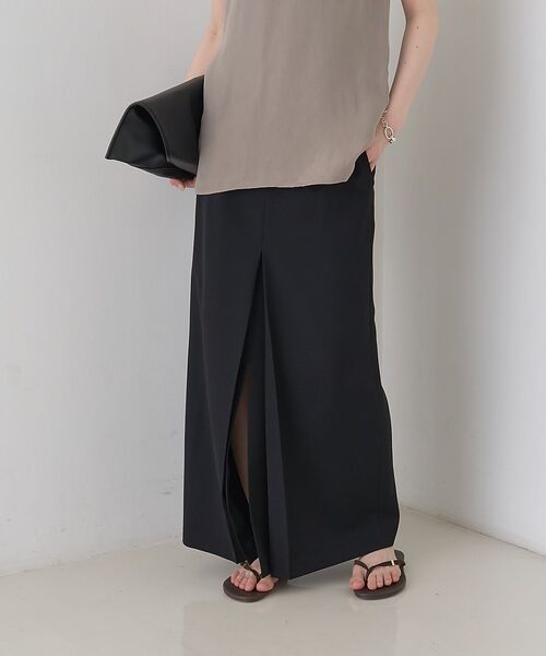 Rouge vif la cle / ルージュ・ヴィフ ラクレ ロング・マキシ丈スカート | 【防しわ】【梳毛調ストレッチ素材】ダブルタックフロントスリットタイトスカート【予 | 詳細19